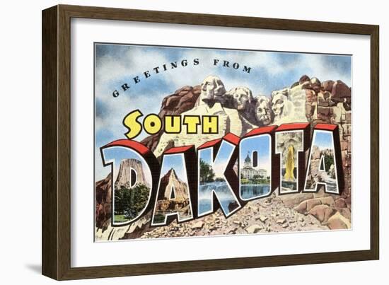 Greetings from South Dakota-null-Framed Art Print