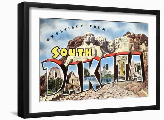 Greetings from South Dakota-null-Framed Art Print