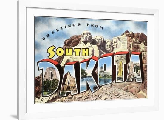 Greetings from South Dakota-null-Framed Art Print