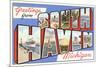 Greetings from South Haven, Michigan-null-Mounted Premium Giclee Print