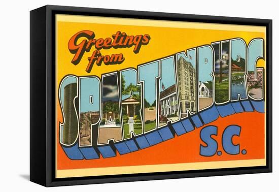 Greetings from Spartanburg, South Carolina-null-Framed Stretched Canvas