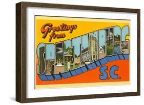 Greetings from Spartanburg, South Carolina-null-Framed Art Print