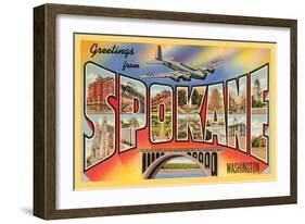 Greetings from Spokane, Washington-null-Framed Art Print