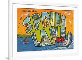 Greetings from Spring Lake, New Jersey-null-Framed Premium Giclee Print