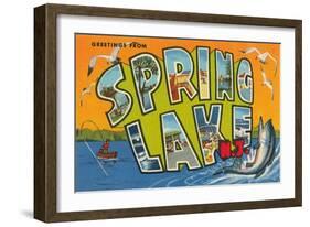 Greetings from Spring Lake, New Jersey-null-Framed Art Print