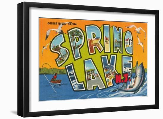 Greetings from Spring Lake, New Jersey-null-Framed Art Print