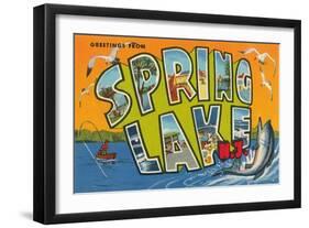 Greetings from Spring Lake, New Jersey-null-Framed Art Print