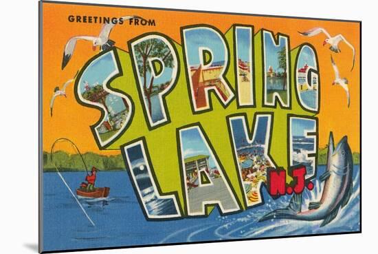 Greetings from Spring Lake, New Jersey-null-Mounted Art Print