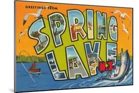 Greetings from Spring Lake, New Jersey-null-Mounted Art Print
