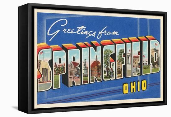 Greetings from Springfield, Ohio-null-Framed Stretched Canvas