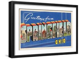 Greetings from Springfield, Ohio-null-Framed Art Print