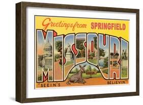 Greetings from Springfield-null-Framed Art Print