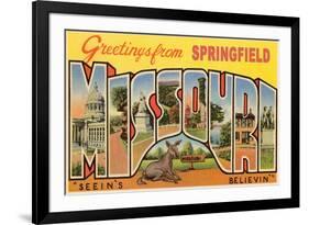 Greetings from Springfield-null-Framed Art Print