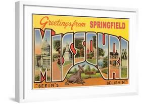 Greetings from Springfield-null-Framed Art Print