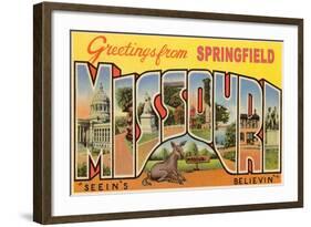 Greetings from Springfield-null-Framed Art Print