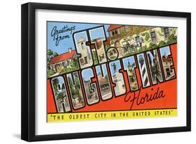 Greetings from St. Augustine, Florida-null-Framed Art Print