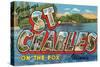 Greetings from St. Charles, Illinois, on the Fox-null-Stretched Canvas