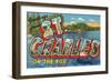 Greetings from St. Charles, Illinois, on the Fox-null-Framed Art Print