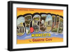 Greetings from St. Cloud, Minnesota-null-Framed Art Print