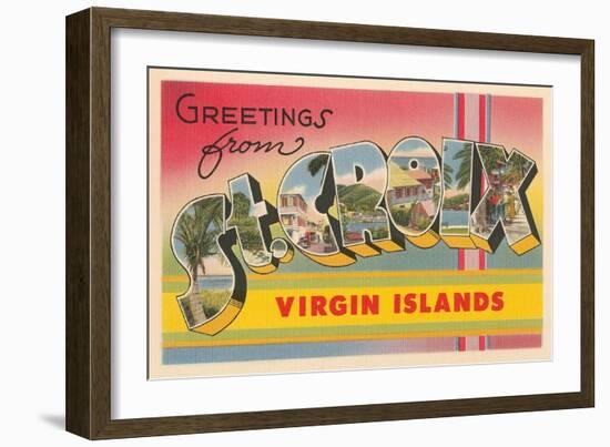 Greetings from St. Croix, Virgin Islands-null-Framed Art Print