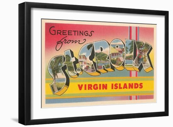 Greetings from St. Croix, Virgin Islands-null-Framed Art Print