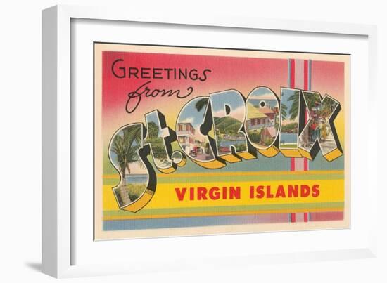Greetings from St. Croix, Virgin Islands-null-Framed Art Print