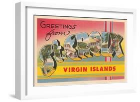 Greetings from St. Croix, Virgin Islands-null-Framed Art Print