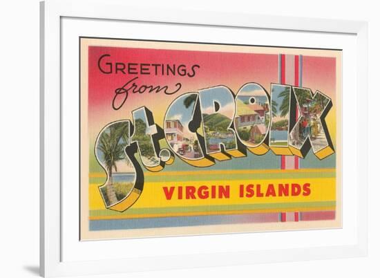 Greetings from St. Croix, Virgin Islands-null-Framed Premium Giclee Print