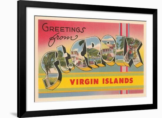 Greetings from St. Croix, Virgin Islands-null-Framed Premium Giclee Print