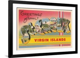 Greetings from St. Croix, Virgin Islands-null-Framed Premium Giclee Print