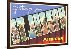 Greetings from St. Joseph, Michigan-null-Framed Art Print