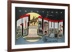 Greetings from St. Louis, Missouri-null-Framed Art Print