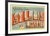 Greetings from St. Louis, Missouri-null-Framed Premium Giclee Print