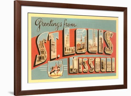 Greetings from St. Louis, Missouri-null-Framed Art Print