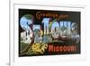 Greetings from St. Louis, Missouri-null-Framed Art Print