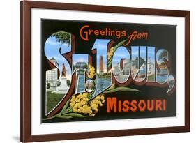 Greetings from St. Louis, Missouri-null-Framed Art Print