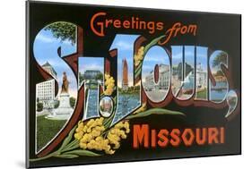 Greetings from St. Louis, Missouri-null-Mounted Art Print