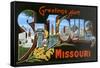 Greetings from St. Louis, Missouri-null-Framed Stretched Canvas