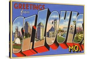 Greetings from St. Louis, Missouri-null-Stretched Canvas