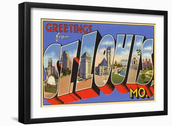 Greetings from St. Louis, Missouri-null-Framed Art Print