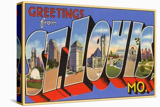 Greetings from St. Louis, Missouri-null-Stretched Canvas