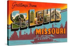 Greetings from St. Louis, Missouri-null-Stretched Canvas