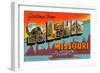 Greetings from St. Louis, Missouri-null-Framed Art Print