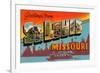 Greetings from St. Louis, Missouri-null-Framed Art Print