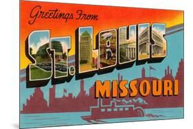 Greetings from St. Louis, Missouri-null-Mounted Art Print