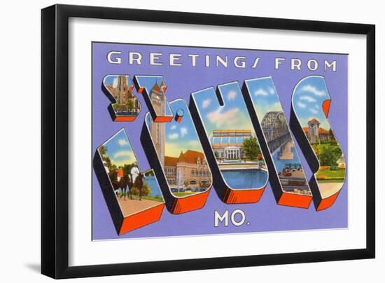 Greetings from St. Louis, Missouri-null-Framed Art Print