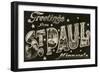 Greetings from St. Paul, Minnesota-null-Framed Art Print