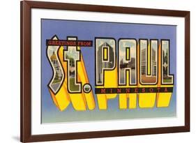 Greetings from St. Paul, Minnesota-null-Framed Premium Giclee Print