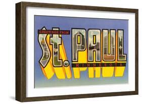 Greetings from St. Paul, Minnesota-null-Framed Art Print