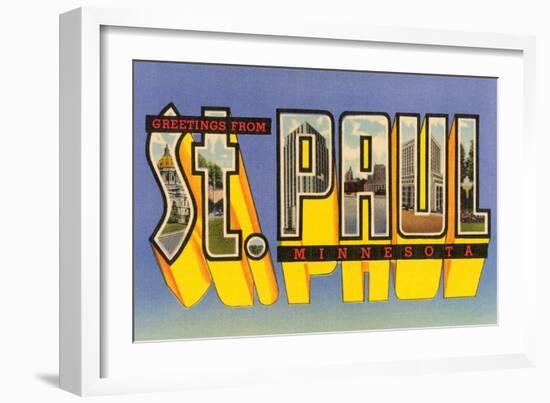 Greetings from St. Paul, Minnesota-null-Framed Art Print